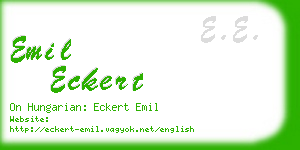 emil eckert business card